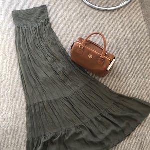 Guess olive green strapless sundress
